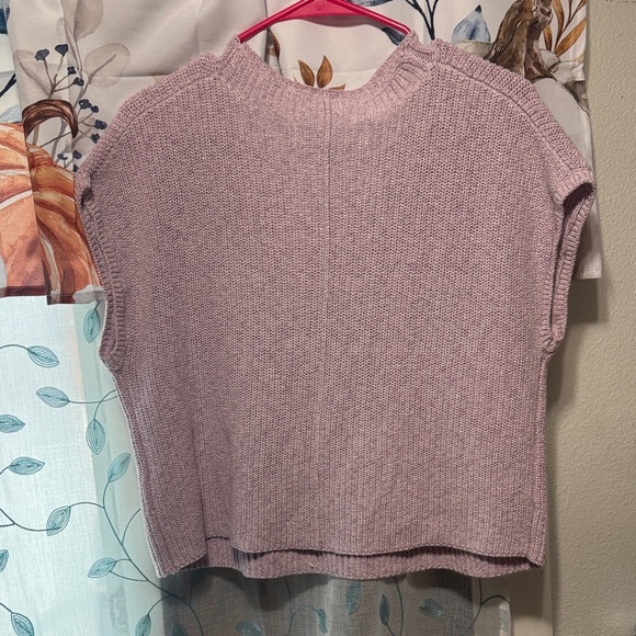 Free People Beach Freya Sweater womens Soft Lilac Rib Knit Sleeveless - Picture 6 of 9